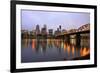 Early Morning down Town Portland and Willamette River, Portland Oregon.-Craig Tuttle-Framed Photographic Print