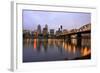 Early Morning down Town Portland and Willamette River, Portland Oregon.-Craig Tuttle-Framed Photographic Print