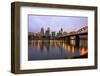 Early Morning down Town Portland and Willamette River, Portland Oregon.-Craig Tuttle-Framed Photographic Print