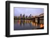 Early Morning down Town Portland and Willamette River, Portland Oregon.-Craig Tuttle-Framed Photographic Print