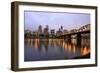 Early Morning down Town Portland and Willamette River, Portland Oregon.-Craig Tuttle-Framed Photographic Print