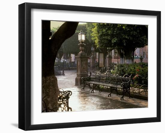 Early Morning, El Jardin, San Miguel de Allende, Mexico-Inger Hogstrom-Framed Premium Photographic Print