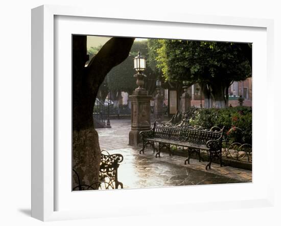 Early Morning, El Jardin, San Miguel de Allende, Mexico-Inger Hogstrom-Framed Premium Photographic Print