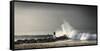 Early Morning Fisherman on Will Rogers Beach-Mark Chivers-Framed Stretched Canvas