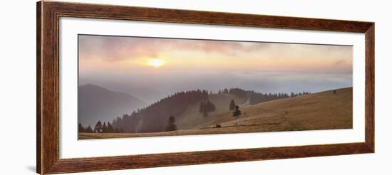 Early Morning Fog and Sunrise, Belchen Mountain, Black Forest, Baden Wurttemberg, Germany, Europe-Markus Lange-Framed Photographic Print