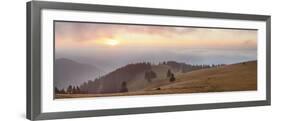 Early Morning Fog and Sunrise, Belchen Mountain, Black Forest, Baden Wurttemberg, Germany, Europe-Markus Lange-Framed Photographic Print