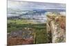 Early Morning Fog around Curbar Village, from Curbar Edge, Peak District National Park-Eleanor Scriven-Mounted Photographic Print