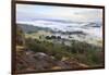 Early Morning Fog around Curbar Village, from Curbar Edge, Peak District National Park-Eleanor Scriven-Framed Photographic Print