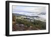 Early Morning Fog around Curbar Village, from Curbar Edge, Peak District National Park-Eleanor Scriven-Framed Photographic Print