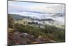 Early Morning Fog around Curbar Village, from Curbar Edge, Peak District National Park-Eleanor Scriven-Mounted Photographic Print