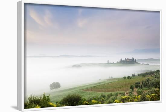 Early Morning Fog at the Farmhouse Belvedere-Markus Lange-Framed Photographic Print