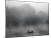 Early Morning Fog Rises off the Susquehanna River as a Lone Fisherman Waits for a Bite-null-Mounted Photographic Print