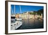 Early Morning, Harbour and Town, Porto Venere, Cinque Terreliguria, Italy, Europe-Peter Groenendijk-Framed Photographic Print