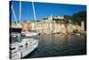 Early Morning, Harbour and Town, Porto Venere, Cinque Terreliguria, Italy, Europe-Peter Groenendijk-Stretched Canvas