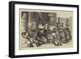 Early Morning in Covent Garden Market, Shelling Peas-Arthur Boyd Houghton-Framed Giclee Print