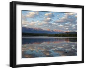 Early Morning Light at Pyramid Lake, Jasper National Park, UNESCO World Heritage Site, British Colu-Martin Child-Framed Photographic Print