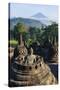 Early Morning Light at the Stupas of the Temple Complex of Borobodur, Java, Indonesia-Michael Runkel-Stretched Canvas