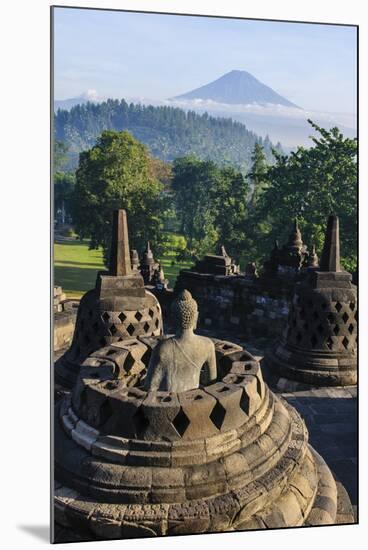 Early Morning Light at the Stupas of the Temple Complex of Borobodur, Java, Indonesia-Michael Runkel-Mounted Photographic Print