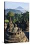 Early Morning Light at the Stupas of the Temple Complex of Borobodur, Java, Indonesia-Michael Runkel-Stretched Canvas