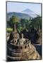 Early Morning Light at the Stupas of the Temple Complex of Borobodur, Java, Indonesia-Michael Runkel-Mounted Photographic Print