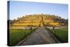 Early Morning Light at the Temple Complex of Borobodur, Java, Indonesia, Southeast Asia, Asia-Michael Runkel-Stretched Canvas