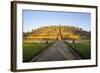 Early Morning Light at the Temple Complex of Borobodur, Java, Indonesia, Southeast Asia, Asia-Michael Runkel-Framed Photographic Print