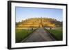 Early Morning Light at the Temple Complex of Borobodur, Java, Indonesia, Southeast Asia, Asia-Michael Runkel-Framed Photographic Print