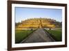 Early Morning Light at the Temple Complex of Borobodur, Java, Indonesia, Southeast Asia, Asia-Michael Runkel-Framed Photographic Print