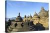 Early Morning Light at the Temple Complex of Borobodur, Java, Indonesia, Southeast Asia, Asia-Michael Runkel-Stretched Canvas