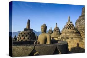 Early Morning Light at the Temple Complex of Borobodur, Java, Indonesia, Southeast Asia, Asia-Michael Runkel-Stretched Canvas