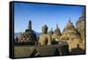 Early Morning Light at the Temple Complex of Borobodur, Java, Indonesia, Southeast Asia, Asia-Michael Runkel-Framed Stretched Canvas