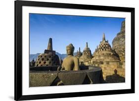 Early Morning Light at the Temple Complex of Borobodur, Java, Indonesia, Southeast Asia, Asia-Michael Runkel-Framed Photographic Print