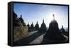 Early Morning Light at the Temple Complex of Borobodur, Java, Indonesia, Southeast Asia, Asia-Michael Runkel-Framed Stretched Canvas