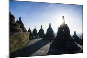 Early Morning Light at the Temple Complex of Borobodur, Java, Indonesia, Southeast Asia, Asia-Michael Runkel-Mounted Photographic Print