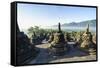 Early Morning Light at the Temple Complex of Borobodur, Java, Indonesia, Southeast Asia, Asia-Michael Runkel-Framed Stretched Canvas