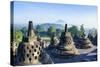 Early Morning Light at the Temple Complex of Borobodur, Java, Indonesia, Southeast Asia, Asia-Michael Runkel-Stretched Canvas