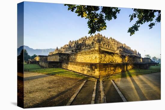 Early Morning Light at the Temple Complex of Borobodur, Java, Indonesia, Southeast Asia, Asia-Michael Runkel-Stretched Canvas