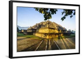 Early Morning Light at the Temple Complex of Borobodur, Java, Indonesia, Southeast Asia, Asia-Michael Runkel-Framed Photographic Print