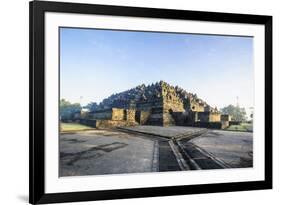 Early Morning Light at the Temple Complex of Borobodur, Java, Indonesia, Southeast Asia, Asia-Michael Runkel-Framed Photographic Print