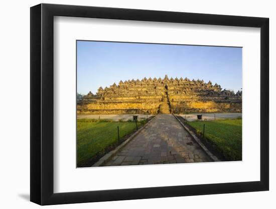 Early Morning Light at the Temple Complex of Borobodur, Java, Indonesia, Southeast Asia, Asia-Michael Runkel-Framed Photographic Print