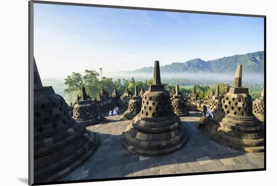 Early Morning Light at the Temple Complex of Borobodur, Java, Indonesia, Southeast Asia, Asia-Michael Runkel-Mounted Photographic Print