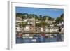 Early Morning Light on Small Boats at Anchor in the Harbour at Fowey, Cornwall, England-Michael Nolan-Framed Photographic Print