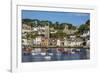 Early Morning Light on Small Boats at Anchor in the Harbour at Fowey, Cornwall, England-Michael Nolan-Framed Photographic Print