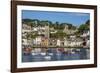 Early Morning Light on Small Boats at Anchor in the Harbour at Fowey, Cornwall, England-Michael Nolan-Framed Photographic Print