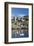 Early Morning Light on Small Boats at Anchor in the Harbour at Fowey, Cornwall, England-Michael Nolan-Framed Photographic Print