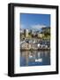 Early Morning Light on Small Boats at Anchor in the Harbour at Fowey, Cornwall, England-Michael Nolan-Framed Photographic Print