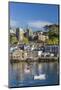 Early Morning Light on Small Boats at Anchor in the Harbour at Fowey, Cornwall, England-Michael Nolan-Mounted Photographic Print