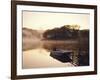 Early Morning Mist and Boat, Derwent Water, Lake District, Cumbria, England-Nigel Francis-Framed Photographic Print