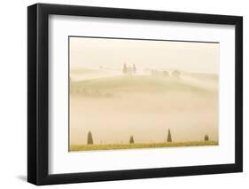 Early Morning Mist, Cappella Di Vitaleta, Chapel, Val D'Orcia, Tuscany, Italy-Peter Adams-Framed Photographic Print