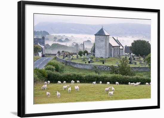 Early Morning Mist in the Valleys Surrounds St. David's Church-Graham Lawrence-Framed Photographic Print